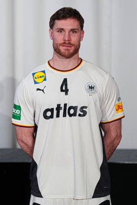 12.01.2026, xydrx, Handball, Portraittermin der Deutschen Nationalmannschaft in Hannover vor der EHF Euro 2026: Johannes Golla Niedersachsen Deutschland