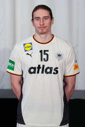 12.01.2026, xydrx, Handball, Portraittermin der Deutschen Nationalmannschaft in Hannover vor der EHF Euro 2026: Juri Knorr Niedersachsen Deutschland