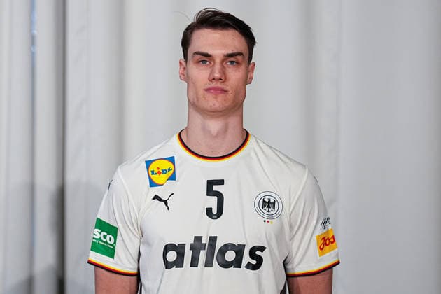 12.01.2026, xydrx, Handball, Portraittermin der Deutschen Nationalmannschaft in Hannover vor der EHF Euro 2026: Miro Schluroff Niedersachsen Deutschland