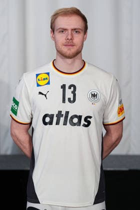 12.01.2026, xydrx, Handball, Portraittermin der Deutschen Nationalmannschaft in Hannover vor der EHF Euro 2026: Matthes Langhoff Niedersachsen Deutschland
