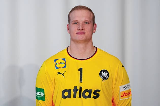 12.01.2026, xydrx, Handball, Portraittermin der Deutschen Nationalmannschaft in Hannover vor der EHF Euro 2026: David Spaeth Niedersachsen Deutschland