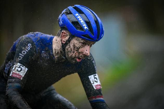Dutch Lars Van Der Haar pictured in action during the men s elite race of the Cyclocross Otegem cycling event, Monday 12 January 2026 in Otegem, the day after the Belgian national cyclocross championships. DAVIDxPINTENS  x155387511x
