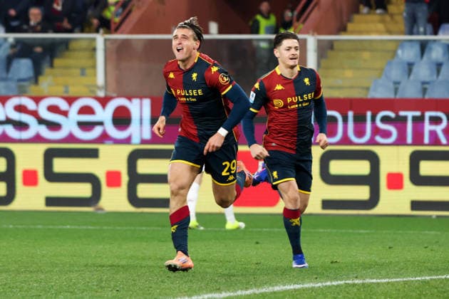Serie A, Day 20, Stadio Ferraris, Genova, Genoa - Cagliari, in the photo: exultation Lorenzo Colombo (Genoa)  Copyright: xGabrielexSiri IPAxSportx xipa-agency.netx xx IPA_69990661 IPA_Agency_IPA69990661