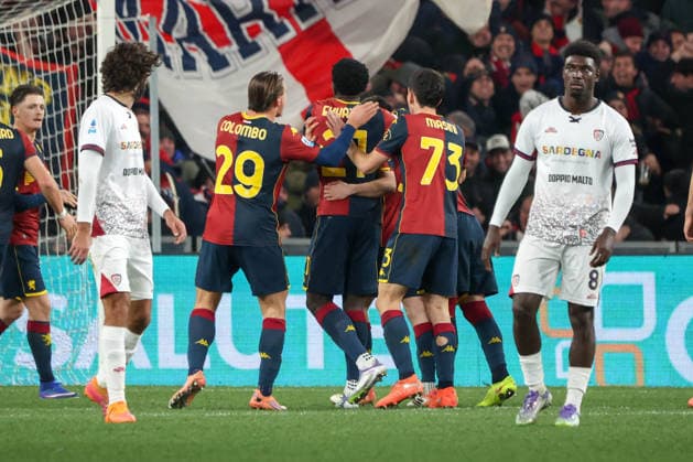 CALCIO - Serie A - Genoa CFC vs Cagliari Calcio Serie A, Day 20, Stadio Ferraris, Genova, Genoa - Cagliari, in the photo: exultation Genoa Genoa Italy  Copyright: xIPAxSport ABACAx