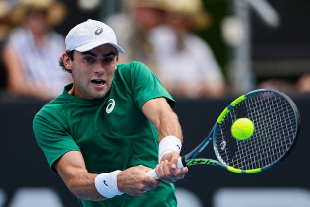 USA™s Eliot Spizziriri during Round 32 Singles Men™s ASB Classic Tennis Tournament at Manuka Doctor Arena, Auckland, New Zealand on Monday 12 January 2026. Photo: Joshua Devenie z Copyright: xx