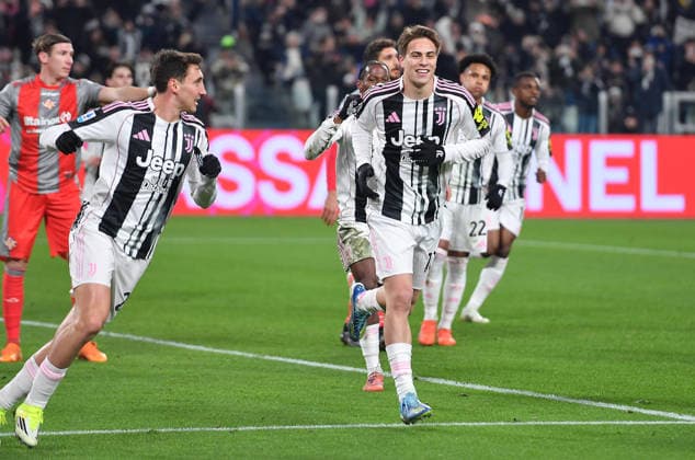 January 12, 2026, Turin, Italy: Juventus Kenan Yildiz jubilates after scoring the gol (3-0) during the Italian Serie A soccer match Juventus FC vs US Cremonese at the Allianz Stadium in Turin, Italy, 12 January 2026 ANSA ALESSANDRO DI MARCO Serie A: Juventus FC Vs US US Cremonese  - ZUMAa110 20260112_zaf_a110_030 Copyright: xAlessandroxDixMarcox