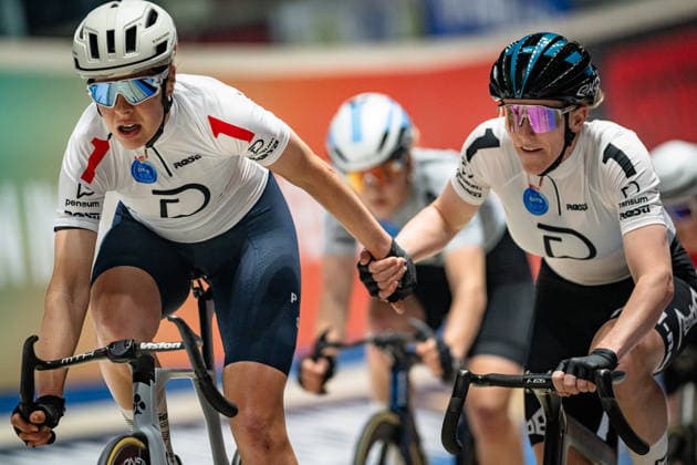 BRAUßE Franziska, KASPER Romy: Sixdays Bremen 2026 Team 1 - BRAUßE Franziska ( GER ) - Black - KASPER Romy ( GER ) - Red Winner - First Place - Querformat - quer - horizontal - Landscape - Event Veranstaltung: Sixdays Bremen 2026 - Category Kategorie: Cycling - Track cycling, Rad, Radsport, Bahnrad, Bahn Sixdays - Elite Women - Location Ort: Europe Germany - Bremen - ÖVB Arena - Discipline: Madison - Distance: 20 min - Date Datum: 12.01.2026 Monday Day 4 -