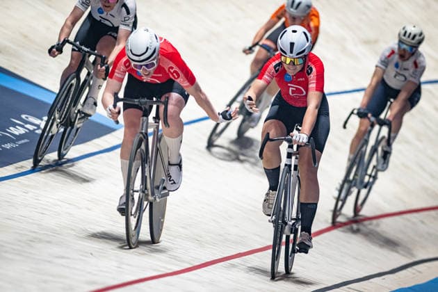 TVEIT Nora, NELSON Lucy: Sixdays Bremen 2026 Team 6 - TVEIT Nora ( NOR ) - Black - NELSON Lucy ( GBR ) - Red Third Place - Querformat - quer - horizontal - Landscape - Event Veranstaltung: Sixdays Bremen 2026 - Category Kategorie: Cycling - Track cycling, Rad, Radsport, Bahnrad, Bahn Sixdays - Elite Women - Location Ort: Europe Germany - Bremen - ÖVB Arena - Discipline: Madison - Distance: 20 min - Date Datum: 12.01.2026 Monday Day 4 -