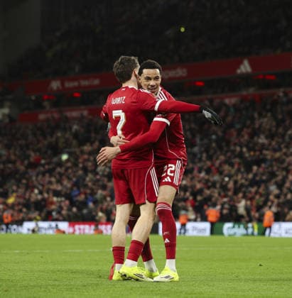 Liverpool v Barnsley, FA Cup, 3rd Round 12.01.26 Liverpool v Barnsley, FA Cup, 3rd Round Bradley Ormesher The Times Hugo Ekitiké of Liverpool scores and celebrates scoring his teams 4th goal  Copyright: xBradleyxOrmesherx NINTCHDBPICT001051151908