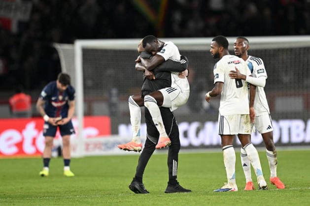 Paris Saint-Germain v Paris FC - French Cup 2025 2026 05 Moustapha MBOW (pfc) - 06 OTAVIO ATAIDE (pfc) - 17 Adama CAMARA (pfc) during the French Cup match between Paris and Paris on January 12, 2026 at Parc des Princes in Paris, France. Paris France  Copyright: xFEPx 776440462