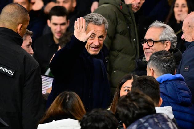 CELEBRITES : PSG vs PFC - Coupe de France - 12 01 2026 Nicolas Sarkozy ( French politician who served as French President ) attends the French Cup match between Paris Saint Germain and Paris Football Club at Parc Des Princes on January 12 , 2026 in Paris, France. ( Photo by Federico Pestelini PsnewZ ) - ParisFrance  Copyright: xFedericoxPestelinix