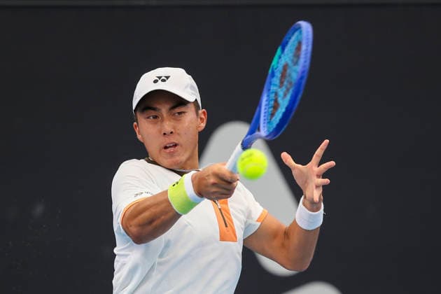 TENNIS ADELAIDE INTERNATIONAL, Rinky Hijikata of Australia in his match against Tristan Schoolkate of Australia during the Adelaide International at Memorial Drive Tennis Club in in Adelaide, Tuesday, January 13, 2026. ( NO ARCHIVING, EDITORIAL USE ONLY ADELAIDE SOUTH AUSTRALIA AUSTRALIA  Copyright: xMATTxTURNERx 20260113134670859205