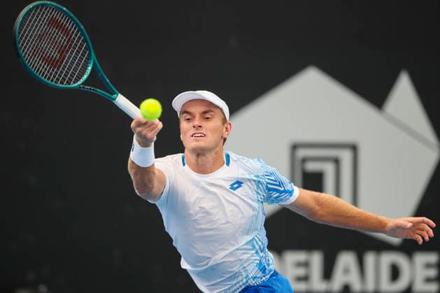 TENNIS ADELAIDE INTERNATIONAL, Tristan Schoolkate of Australia in his match against Rinky Hijikata of Australia during the Adelaide International at Memorial Drive Tennis Club in in Adelaide, Tuesday, January 13, 2026. ( NO ARCHIVING, EDITORIAL USE ONLY ADELAIDE SOUTH AUSTRALIA AUSTRALIA  Copyright: xMATTxTURNERx 20260113167664003251