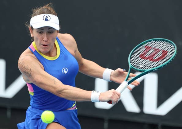January 13, 2026, Melbourne, Victoria, Australia: KATARZYNA KAWA of Poland during first round of qualification of Australian Open, Melbourne, Australia. Melbourne Australia - ZUMAc278 20260113_zsp_c278_025 Copyright: xMarcinxCholewinskix
