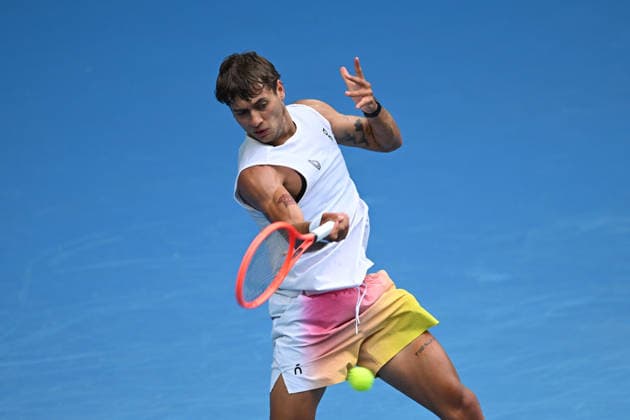 TENNIS AUSTRALIAN OPEN PRACTICE, Flavio Cobolli of Italy in action during a practise session ahead of the Australian Open tennis tournament at Melbourne Park in Melbourne, Tuesday, January 13, 2026. ( NO ARCHIVING MELBOURNE VICTORIA AUSTRALIA  Copyright: xJAMESxROSSx 20260113157537023964