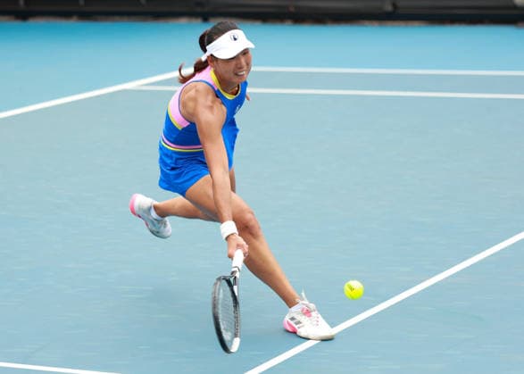 Carol Young Suh Lee (USA), Australian Open 2026 Qualifikation, Melbourne Park, Melbourne, Victoria, Australia. Copyright: xJuergenxHasenkopfx
