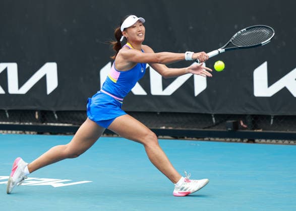 Carol Young Suh Lee (USA), Australian Open 2026 Qualifikation, Melbourne Park, Melbourne, Victoria, Australia. Copyright: xJuergenxHasenkopfx