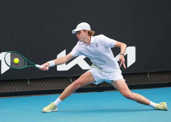 Henry Bernet (SUI), Australian Open 2026 Qualifikation, Melbourne Park, Melbourne, Victoria, Australia. Copyright: xJuergenxHasenkopfx