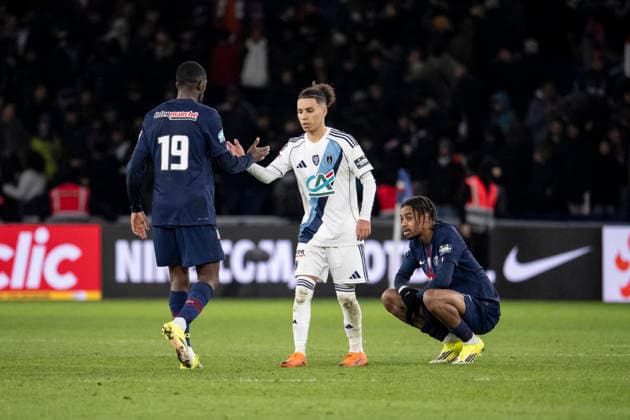 French Cup - PSG v Paris FC Paris Saint-Germain s French forward 11 Bradley Barcola during the French Cup round of 32 football match between Paris Saint-Germain (PSG) and Paris FC at the Parc des Princes stadium in Paris on January 12, 2026.Photo by Eliot Blondet ABACAPRESS.COM Paris France France  Copyright: xBlondetxEliot ABACAx