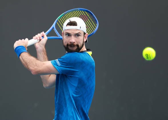 Jurij Rodionov (AUT), Australian Open 2026 Qualifikation, Melbourne Park, Melbourne, Victoria, Australia. Copyright: xJuergenxHasenkopfx