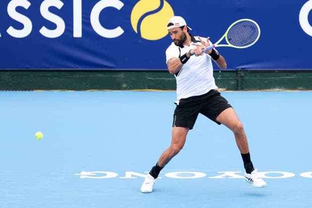 January 13, 2026, Melbourne, Victoria, Australia: MELBOURNE, AUSTRALIA - JANUARY 13 2026: Matteo Berrettini of Italy whilst playing Learner Tien of USA on Day 1 of the 2026 Kooyong Classic on January 13, 2026 in Melbourne, Australia. Melbourne Australia - ZUMAp121 20260113_zsp_p121_064 Copyright: xChrisxPutnamx