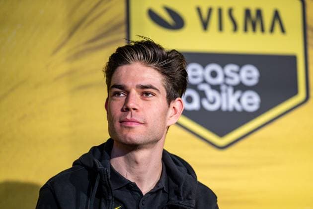 Belgian Wout van Aert pictured during the team presentation of the Team Visma-Lease a Bike cycling team in Alicante, Spain, Tuesday 13 January 2026. DAVIDxPINTENS  x155609958x