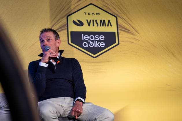 Team Visma-Lease a Bike sports director Grischa Niermann pictured during the team presentation of the Team Visma-Lease a Bike cycling team in Alicante, Spain, Tuesday 13 January 2026. DAVIDxPINTENS  x155652263x