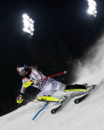 ALPINE SKIING - FIS WC Flachau FLACHAU,AUSTRIA,13.JAN.26 - ALPINE SKIING - FIS World Cup, ladies, night slalom. Image shows Emma Aicher (GER).  GEPAxpictures xWolfgangxGrebien