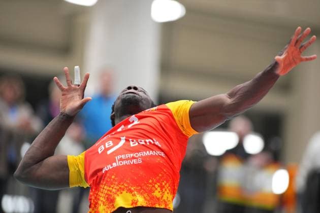 RECORD DATE NOT STATED John Obi (11; BADEN VOLLEYS SSC Karlsruhe) beim Angriff John Obi (11; BADEN VOLLEYS SSC Karlsruhe) beim Angriff