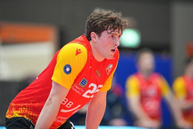 RECORD DATE NOT STATED Spielszene mit Corey Mayotte (25; BADEN VOLLEYS SSC Karlsruhe) Corey Mayotte (25; BADEN VOLLEYS SSC Karlsruhe) in Aktion