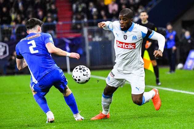 FOOTBALL : Bayeux FC vs Olympique de Marseille - Coupe de France - 16e de finale - 13 01 2026 Hamed Traore (OM) CaenFrance  Copyright: xBaptistexAutissierx