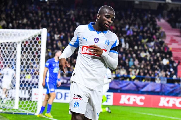 FOOTBALL : Bayeux FC vs Olympique de Marseille - Coupe de France - 16e de finale - 13 01 2026 Hamed Traore (OM) CaenFrance  Copyright: xBaptistexAutissierx