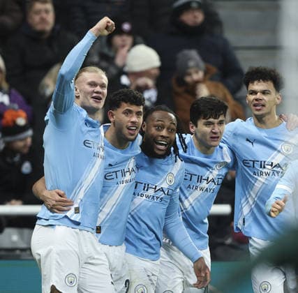 Newcastle United v Manchester City, EFL Cup Semi Final 1st Leg 13.01.26 Newcastle United v Manchester City, EFL Cup Semi Final 1st Leg Bradley Ormesher The Times Antoine Semenyo of Manchester City scores and celebrates scoring his teams opening goal of the match 1-0  Copyright: xBradleyxOrmesherx NINTCHDBPICT001051325407