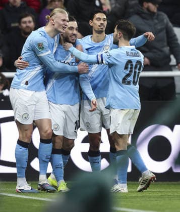 Newcastle United v Manchester City, EFL Cup Semi Final 1st Leg 13.01.26 Newcastle United v Manchester City, EFL Cup Semi Final 1st Leg Bradley Ormesher The Times Rayan Cherki of Manchester City celebrates scoring his teams 2nd goal  Copyright: xBradleyxOrmesherx NINTCHDBPICT001051331095