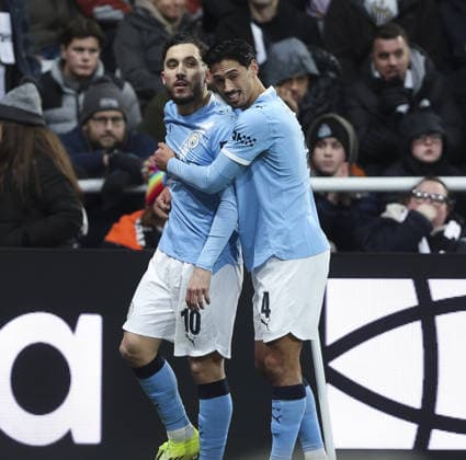 Newcastle United v Manchester City, EFL Cup Semi Final 1st Leg 13.01.26 Newcastle United v Manchester City, EFL Cup Semi Final 1st Leg Bradley Ormesher The Times Rayan Cherki of Manchester City celebrates scoring his teams 2nd goal  Copyright: xBradleyxOrmesherx NINTCHDBPICT001051331514