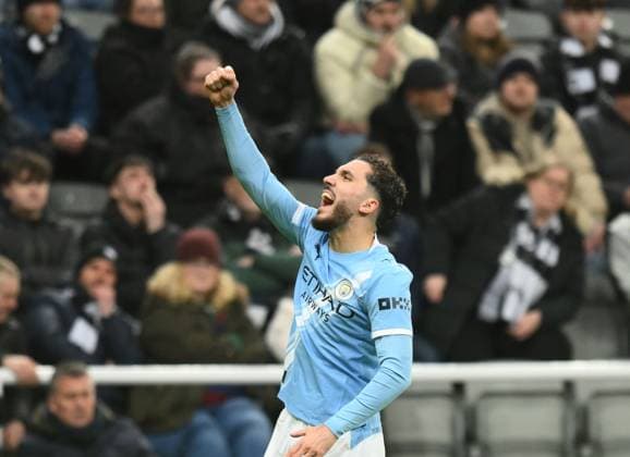 Rayan Cherki of Manchester City celebrates scoring their second goal Newcastle United v Manchester City, EFL Carabao Cup, Semi Final, First Leg, Football, St James Park, Newcastle, UK - 13 Jan 2026Newcastle St James Park United Kingdom EDITORIAL USE ONLY No use with unauthorised audio, video, data, fixture lists, club league logos or live services. Online in-match use limited to 120 images, no video emulation. No use in betting, games or single club league player publications.  Copyright: xRichardxLee Shutterstockx 16302979ci