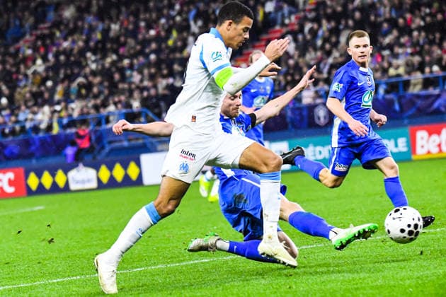 FOOTBALL : Bayeux FC vs Olympique de Marseille - Coupe de France - 16e de finale - 13 01 2026 Mason Greenwood (OM) CaenFrance  Copyright: xBaptistexAutissierx