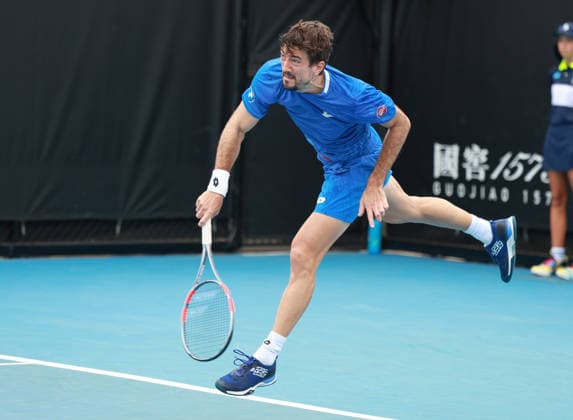 Sebastian Ofner (AUT), Australian Open 2026 Qualifikation, Melbourne Park, Melbourne, Victoria, Australia. Copyright: xJuergenxHasenkopfx