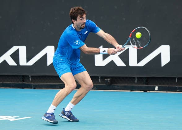 Sebastian Ofner (AUT), Australian Open 2026 Qualifikation, Melbourne Park, Melbourne, Victoria, Australia. Copyright: xJuergenxHasenkopfx