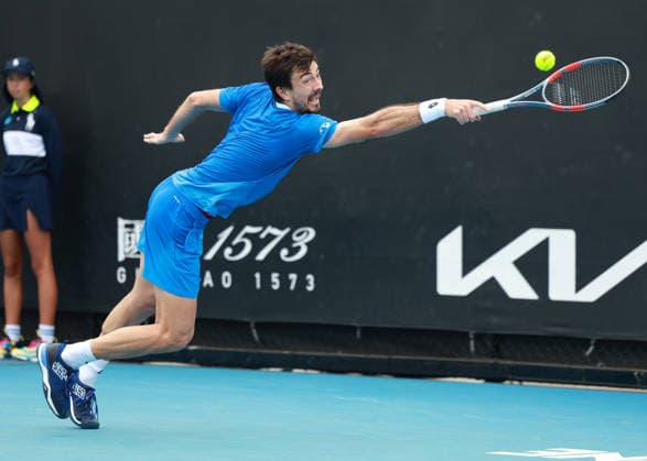 Sebastian Ofner (AUT), Australian Open 2026 Qualifikation, Melbourne Park, Melbourne, Victoria, Australia. Copyright: xJuergenxHasenkopfx
