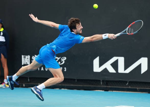 Sebastian Ofner (AUT), Australian Open 2026 Qualifikation, Melbourne Park, Melbourne, Victoria, Australia. Copyright: xJuergenxHasenkopfx