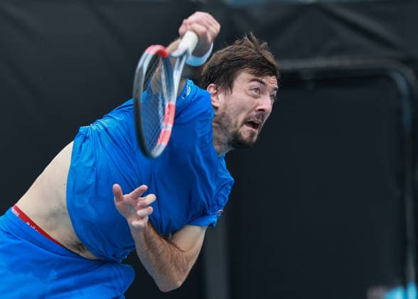Sebastian Ofner (AUT), Australian Open 2026 Qualifikation, Melbourne Park, Melbourne, Victoria, Australia. Copyright: xJuergenxHasenkopfx
