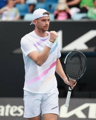 Jerome Kym (SUI) macht die Faust und jubelt,Jubel, Freude,Emotion, Australian Open 2026 Qualifikation, Melbourne Park, Melbourne, Victoria, Australia. Copyright: xJuergenxHasenkopfx