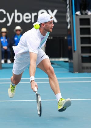 Jerome Kym (SUI), Australian Open 2026 Qualifikation, Melbourne Park, Melbourne, Victoria, Australia. Copyright: xJuergenxHasenkopfx