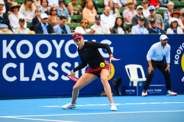 January 13, 2026, Melbourne, Victoria, Australia: Donna Vekic (CRO) is seen in action during the tennis match with Priscilla Hon (AUS) at Kooyong Classic Tennis Tournament. Donna Vekic won in three sets with a score 6-7(4), 6-4, 10-4. Melbourne Australia - ZUMAs197 20260113_aaa_s197_347 Copyright: xAlexanderxBogatyrevx