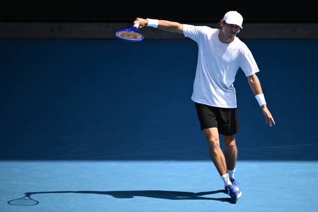TENNIS AUSTRALIAN OPEN PRACTICE, Alex de Minaur of Australia during a practice session ahead of the Australian Open tennis tournament at Melbourne Park in Melbourne, Wednesday, January 14, 2026. ( NO ARCHIVING, EDITORIAL USE ONLY MELBOURNE VICTORIA AUSTRALIA  Copyright: xJOELxCARRETTx 20260114130533693170
