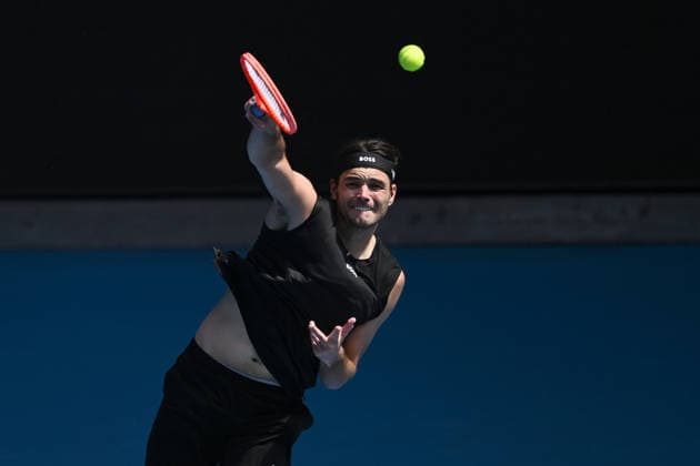 TENNIS AUSTRALIAN OPEN PRACTICE, Taylor Fritz of the US during a practice session ahead of the Australian Open tennis tournament at Melbourne Park in Melbourne, Wednesday, January 14, 2026. ( NO ARCHIVING, EDITORIAL USE ONLY MELBOURNE VICTORIA AUSTRALIA  Copyright: xJOELxCARRETTx 20260114178640497400