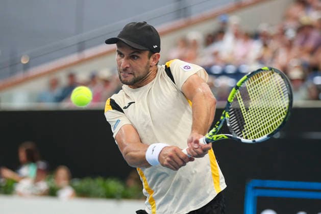 TENNIS ADELAIDE INTERNATIONAL, Aleksandar Vukic of Australia in his match against Andrea Vavassori of Italy during the Adelaide International at Memorial Drive Tennis Club in in Adelaide, Wednesday, January 14, 2026. ( NO ARCHIVING, EDITORIAL USE ONLY ADELAIDE SOUTH AUSTRALIA AUSTRALIA  Copyright: xMATTxTURNERx 20260114129756781075