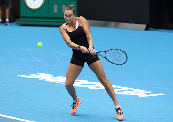 January 14, 2026, Melbourne, Victoria, Australia: ARYNA SABALENKA during practise session before Australian Open, Melbourne, Australia. Melbourne Australia - ZUMAc278 20260114_zsp_c278_022 Copyright: xMarcinxCholewinskix