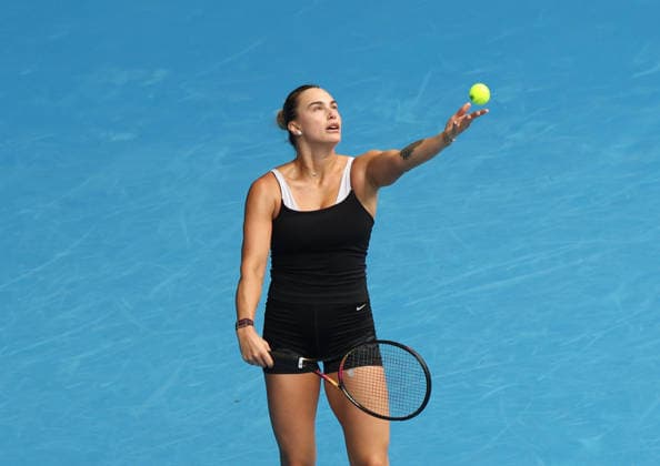 January 14, 2026, Melbourne, Victoria, Australia: ARYNA SABALENKA during practise session before Australian Open, Melbourne, Australia. Melbourne Australia - ZUMAc278 20260114_zsp_c278_026 Copyright: xMarcinxCholewinskix